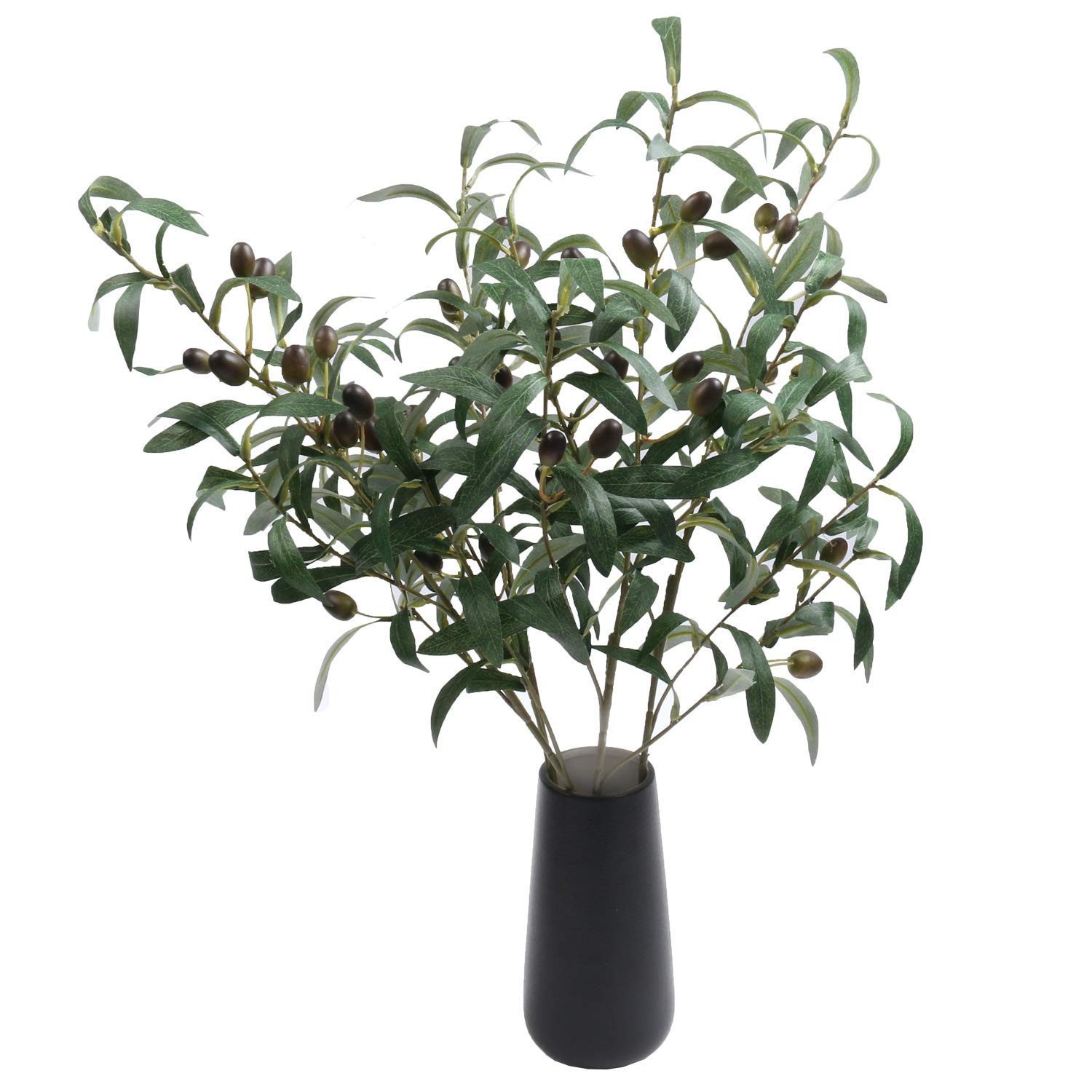 28″ Artificial Olive Branches – 4 PCS Greenery Stems for Home, Wedding, Office D