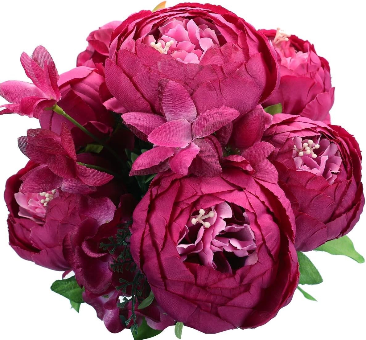 Springs Flowers Artificial Silk Peony Bouquets Wedding Home Decoration,Pack o…