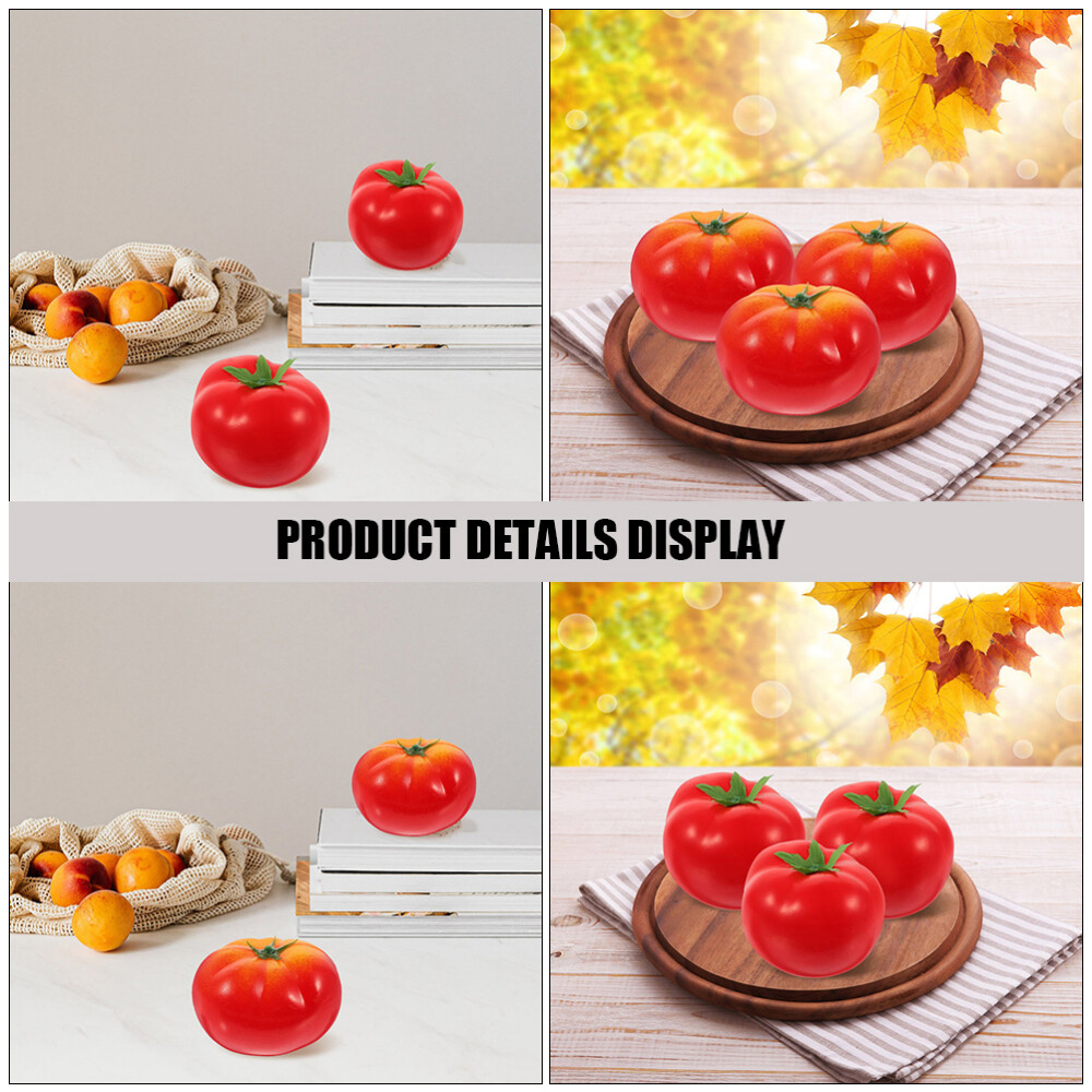 8 Pcs Imitation Tomato Foam Plastic Toddler Vegetables Fake Simulation Models