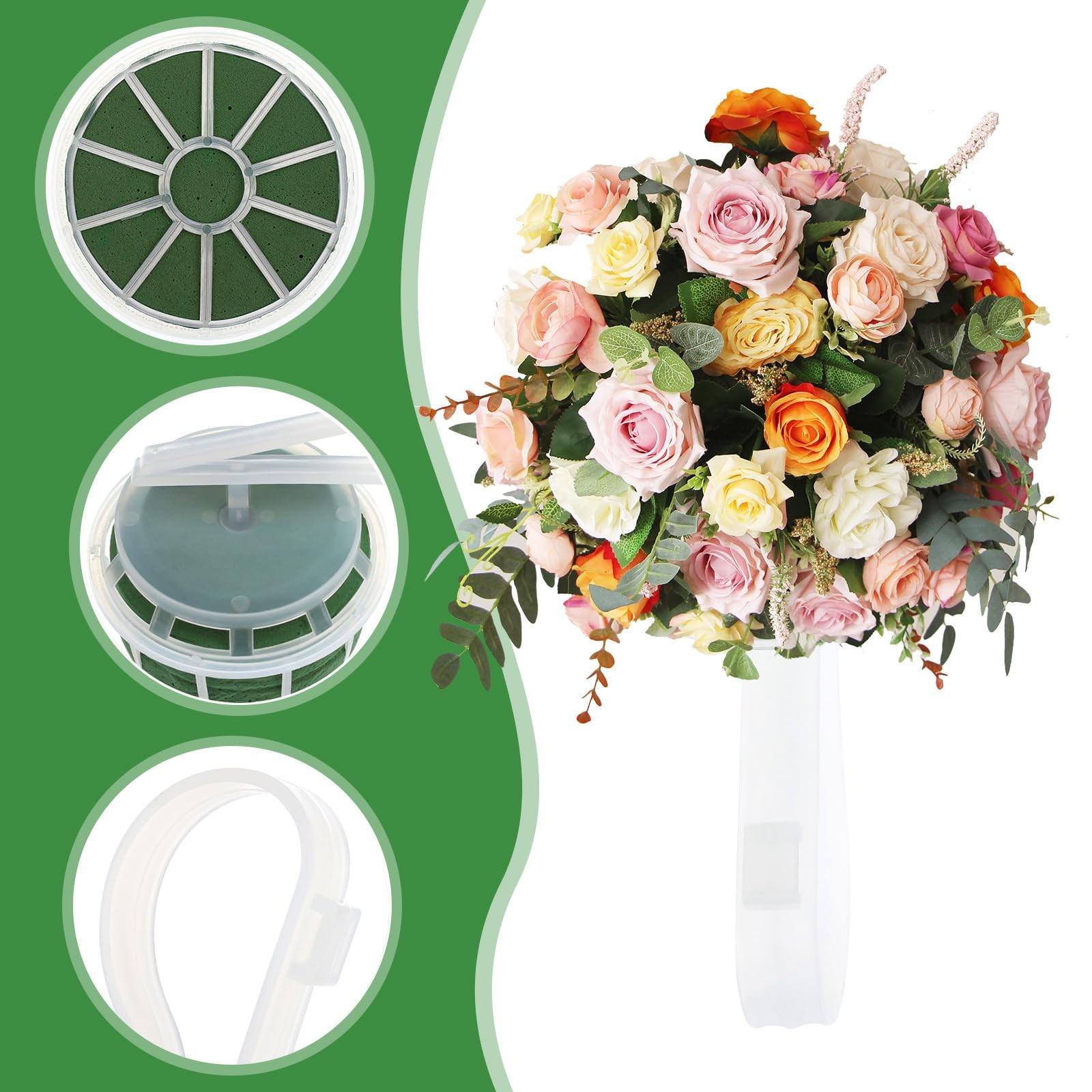 2pcs Bouquet Holder Wedding Bridal Bouquet Holder Plastic Flower Foam Handle …