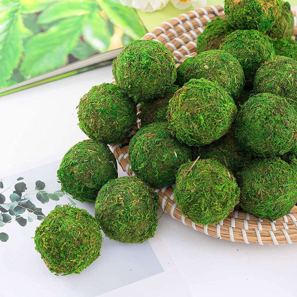 2 Pcs Decorative Green balls Dining Table Decoration Items Sphere