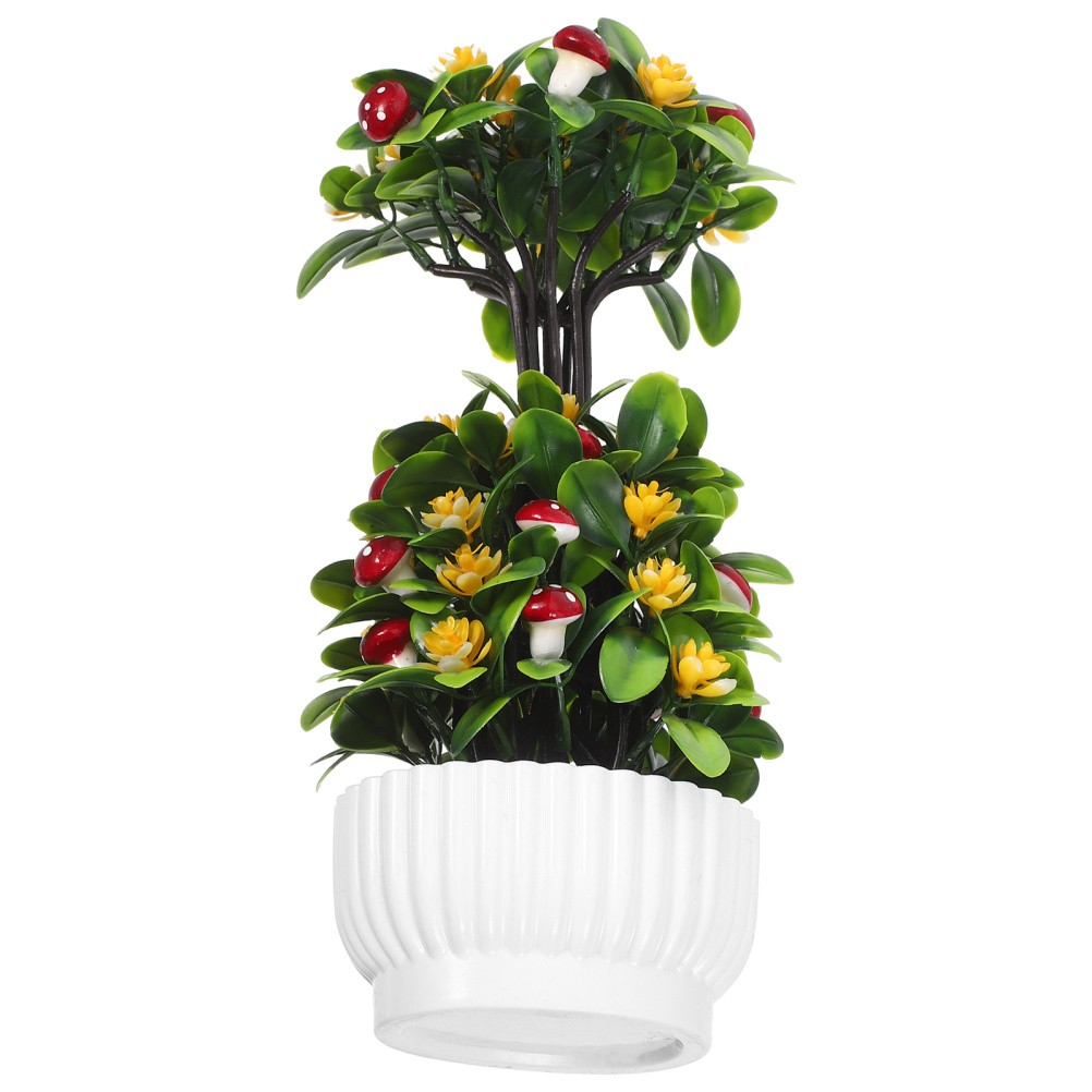 Realistic Faux Bonsai Tree: Artificial Plants Indoor Pot – Decorative Fake
