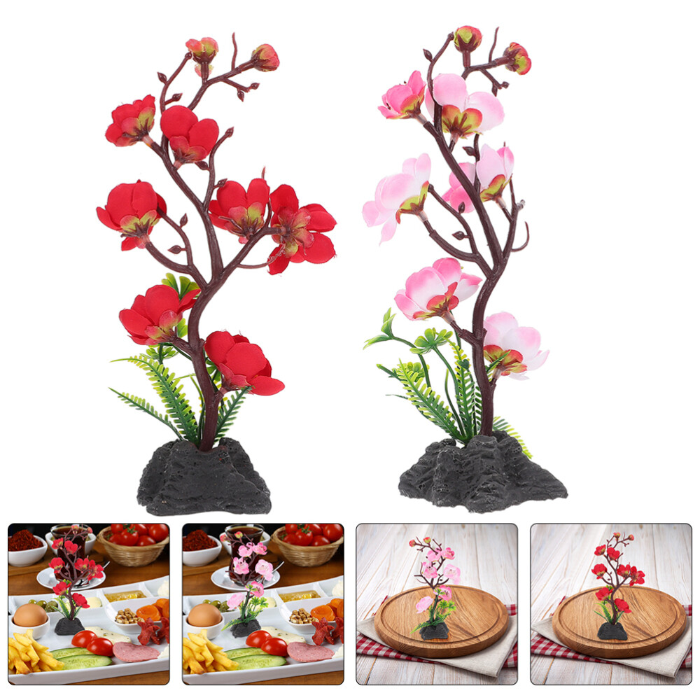 10 Pcs sashimi serving plate ornaments sushi table flower decor Flower Dish