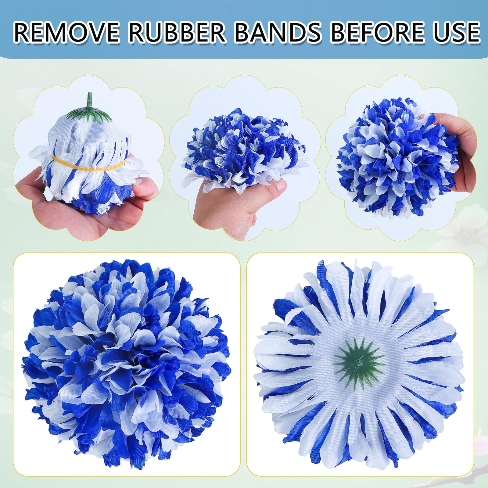 4 Pcs Homecoming Mum Flower 6.7 Inches Artificial Silk Mums Chrysanthemums Ho…