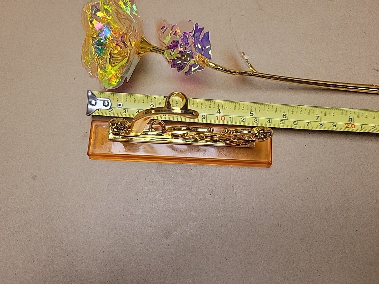 24k Gold Plated Foil Dipped Rose Flower & Love Stand Gift Her Wife Mom