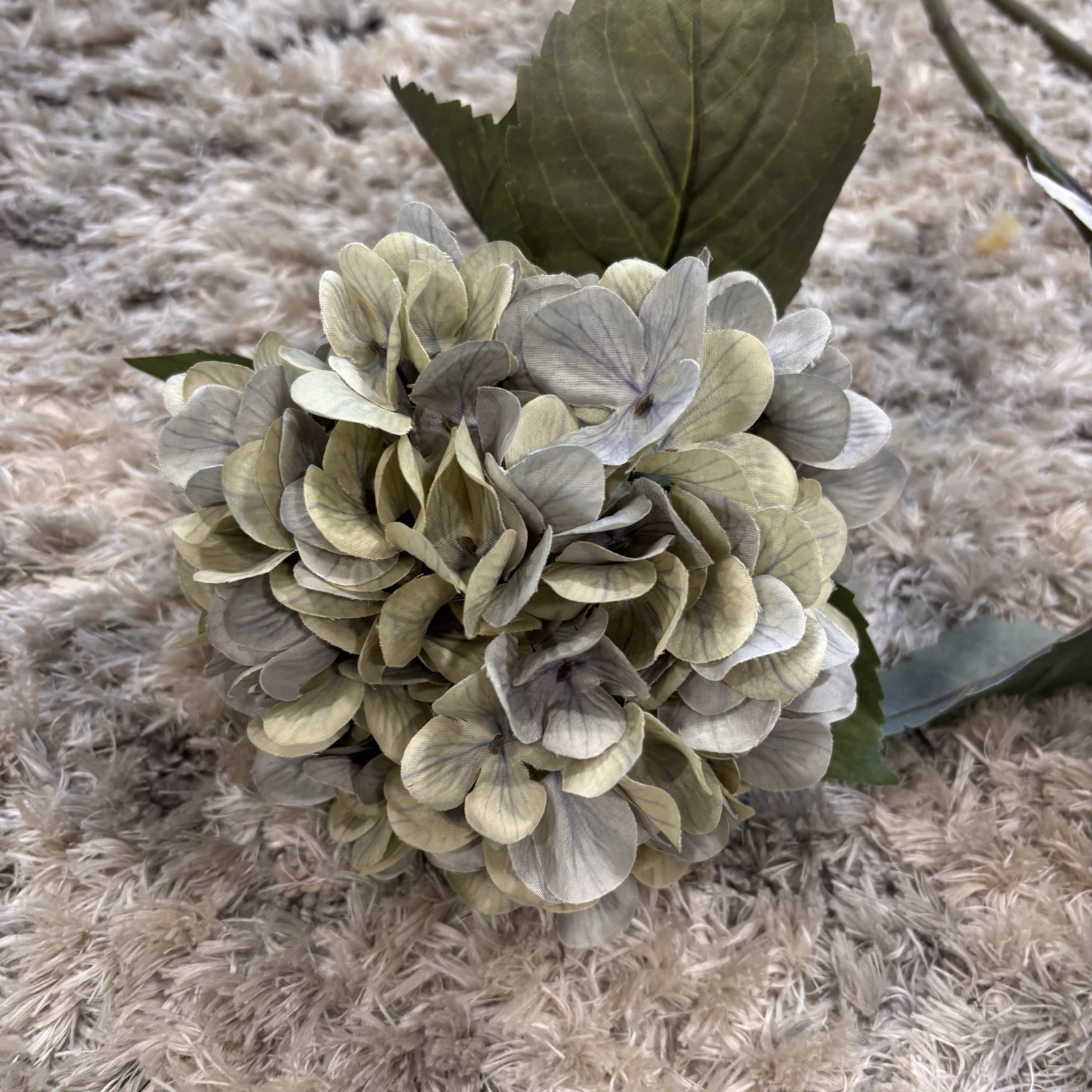 24pc Faux Floral Stem Lot Hydrangea Sunflower Eucalyptus Neutral Decor Bloom