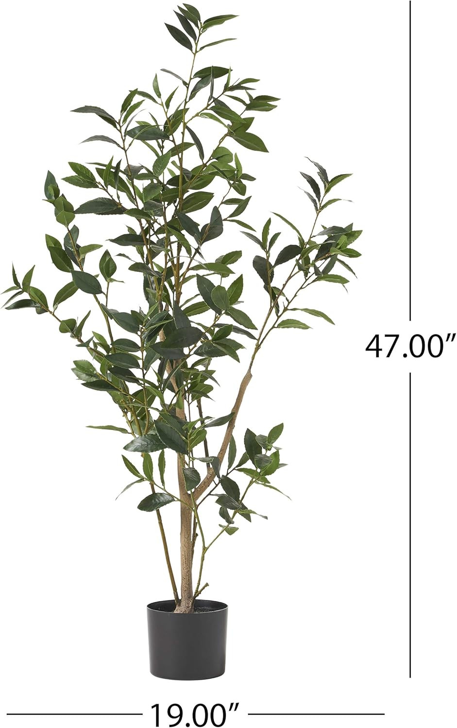 Atoka 4′ X 1.5′ Artificial Laurel Tree, Green