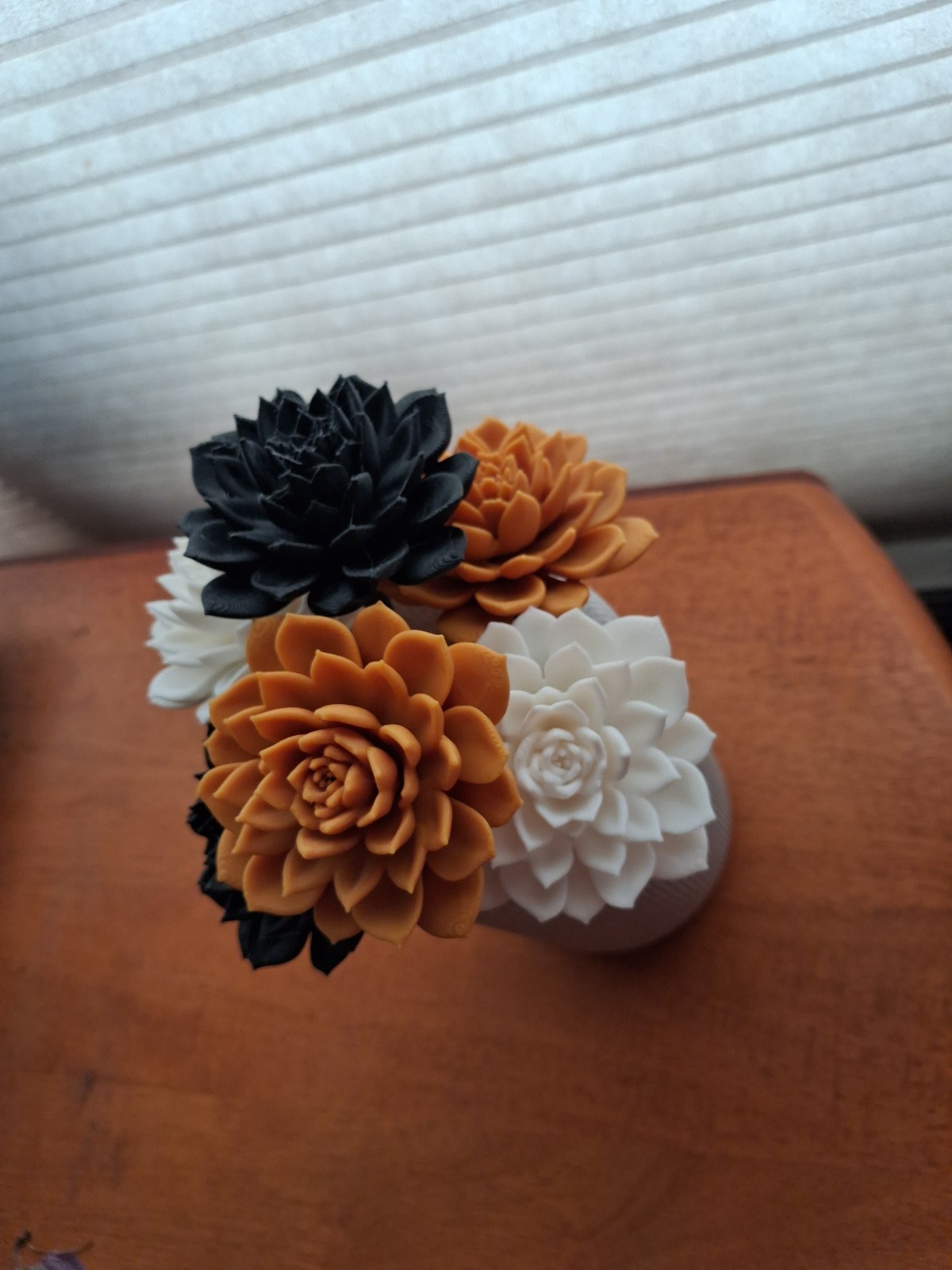 3d Printed Rose/Succulent Bouquet with Vase (More colors to choose from!)