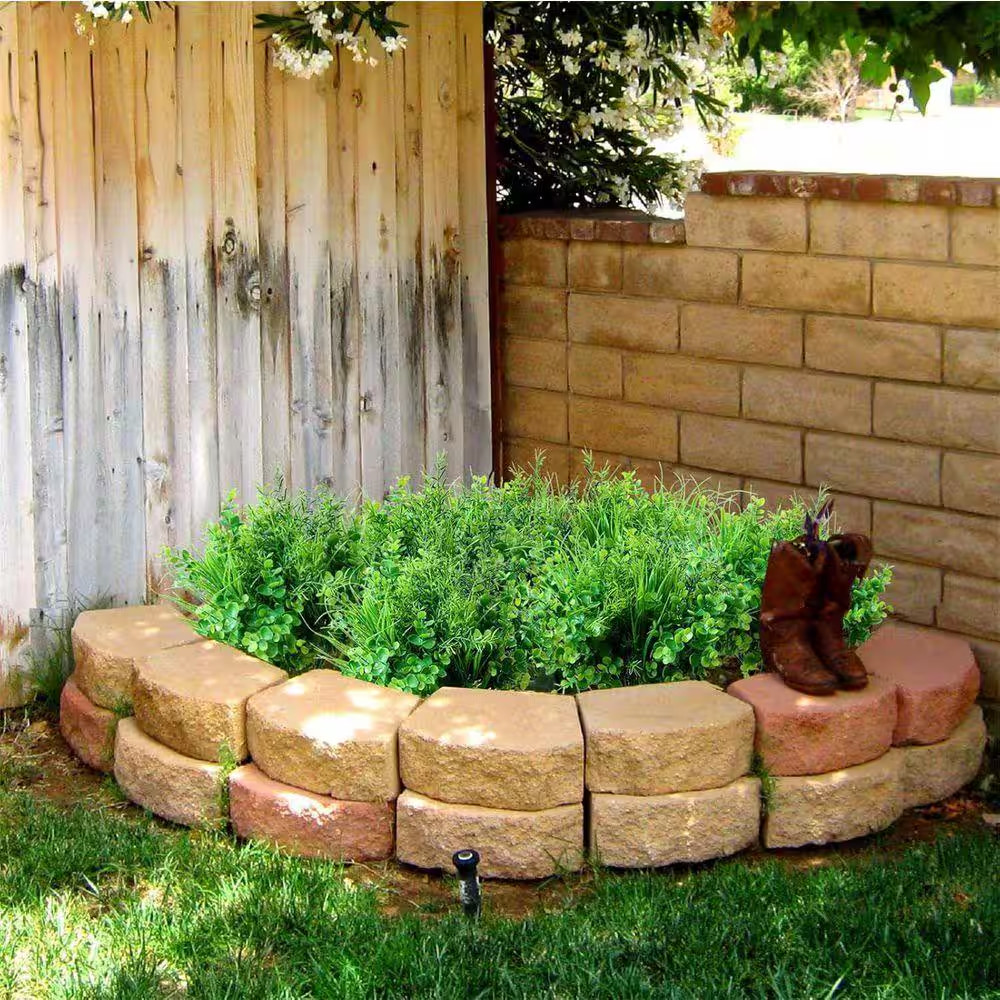 18-Piece 13.8 In. Green Bulk Outdoor Artificial Monkey Grass UV Resistant Fake F
