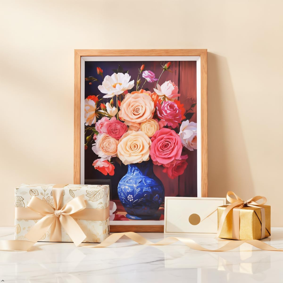 Colorful 3D Preserved Flower Art Frame – Unique Gift for Her, Home Decor