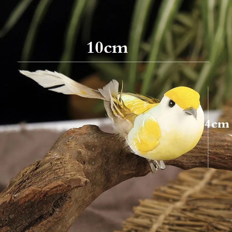 6x Colorful Realistic Foam Artificial Birds Faux Birds Fake Birds Clip on Birds