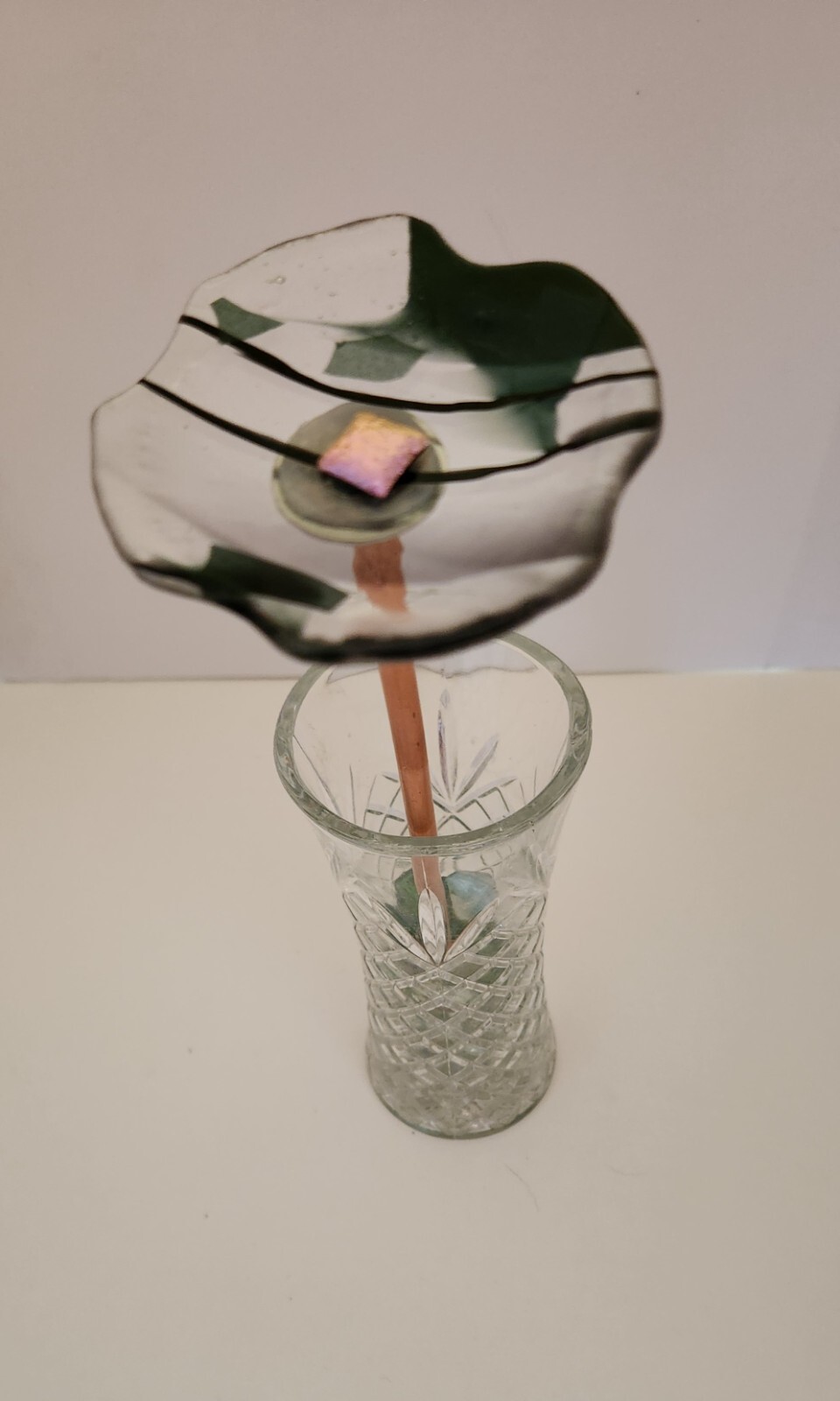 3″ to 3 1/4″ Forever Flowers – Handcrafted with Fused Glass (vase not included)