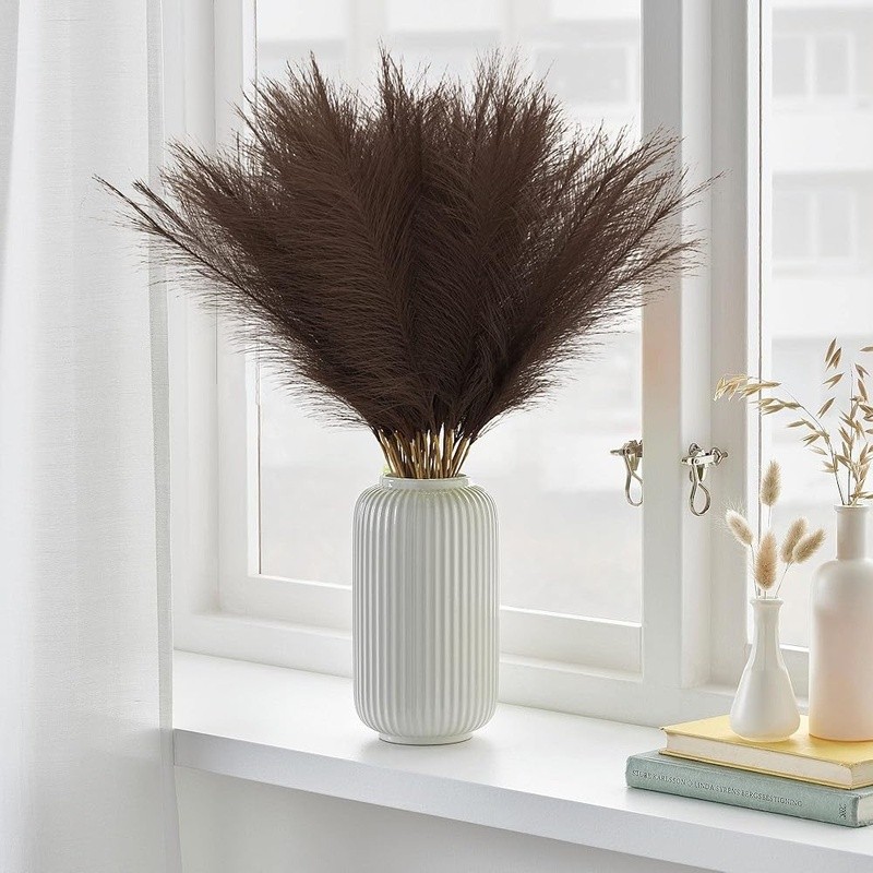50 Artificial Pampas Grass Stems Natural Decor Centerpieces Home Decorations New