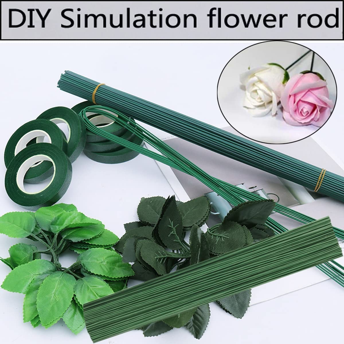 Durable 2 Gauge Dark Green Floral Wire for DIY Crafts & Flower Arrangements