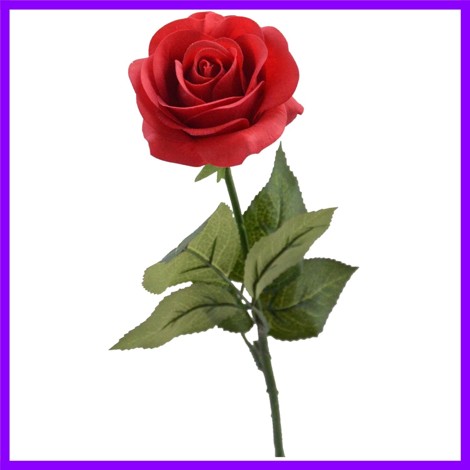 Red Rose Artificial Flowers, 1Pc 17″ Single Red Rose for Valentine’s Mother’s Da
