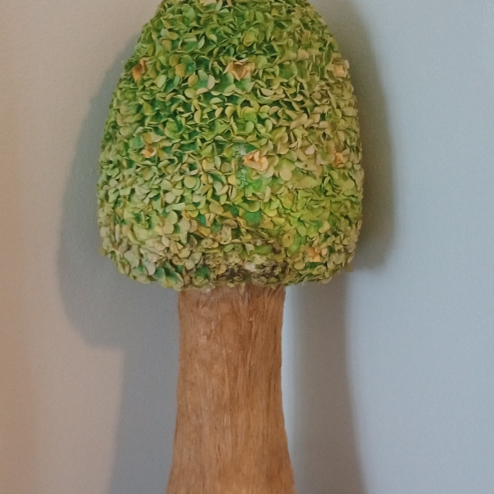 Artificial Boxwood Topiary Tree, Green Foliage with Wood Trunk