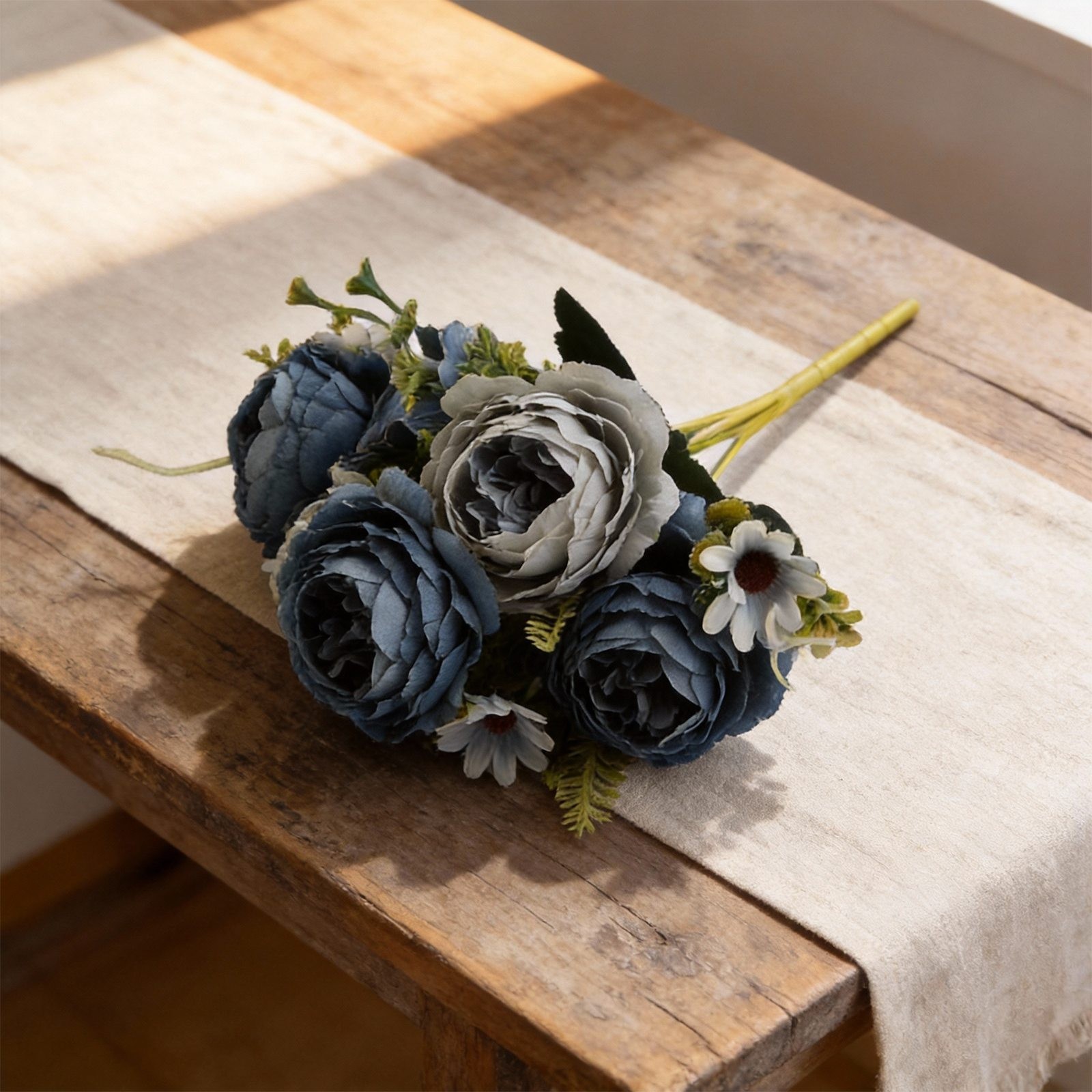 Elegant Faux Floral Bouquet Peony Rose Arrangement for Stylish Centerpieces
