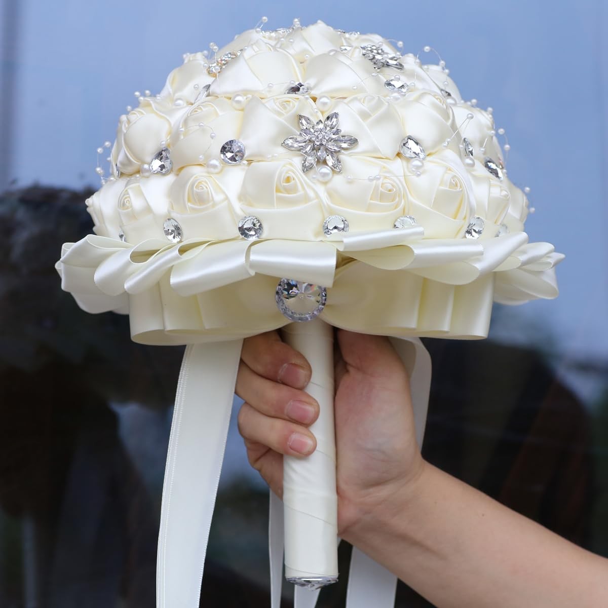 Wedding Bouquets for Bride Bridesmaid Brooch Bouquet Handmade Artificial Flow…