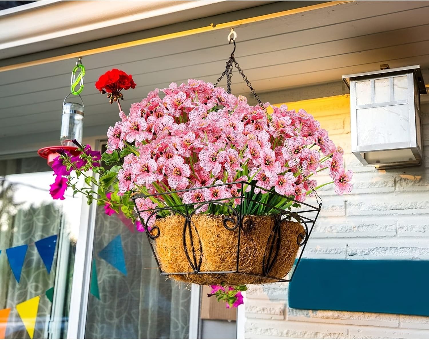Faux Flowers Bundle Set – 20 UV Resistant Pink Arrangements for Every Occasion