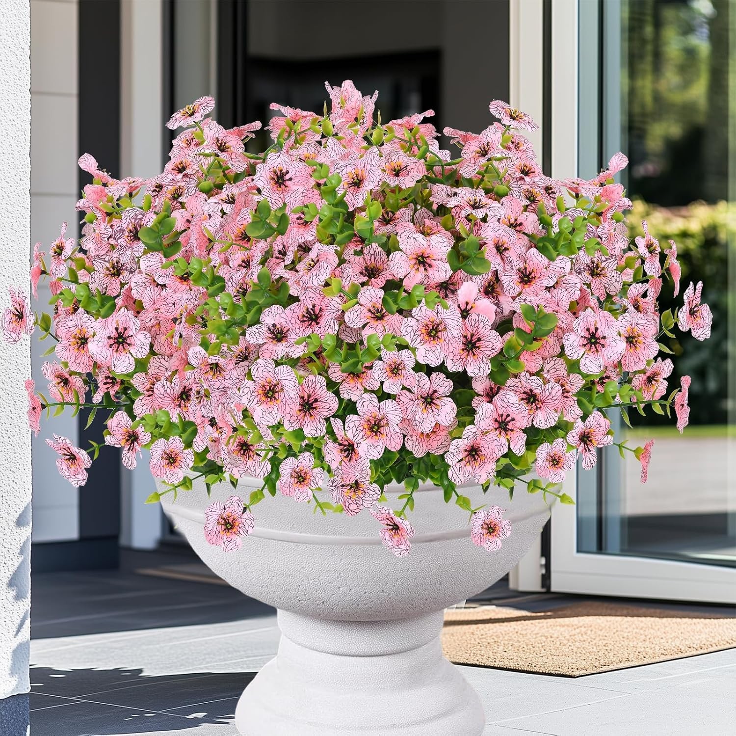Artificial Flowers for Outdoors, 9 Bundles Artificial Plants & Flowers Outdoor,