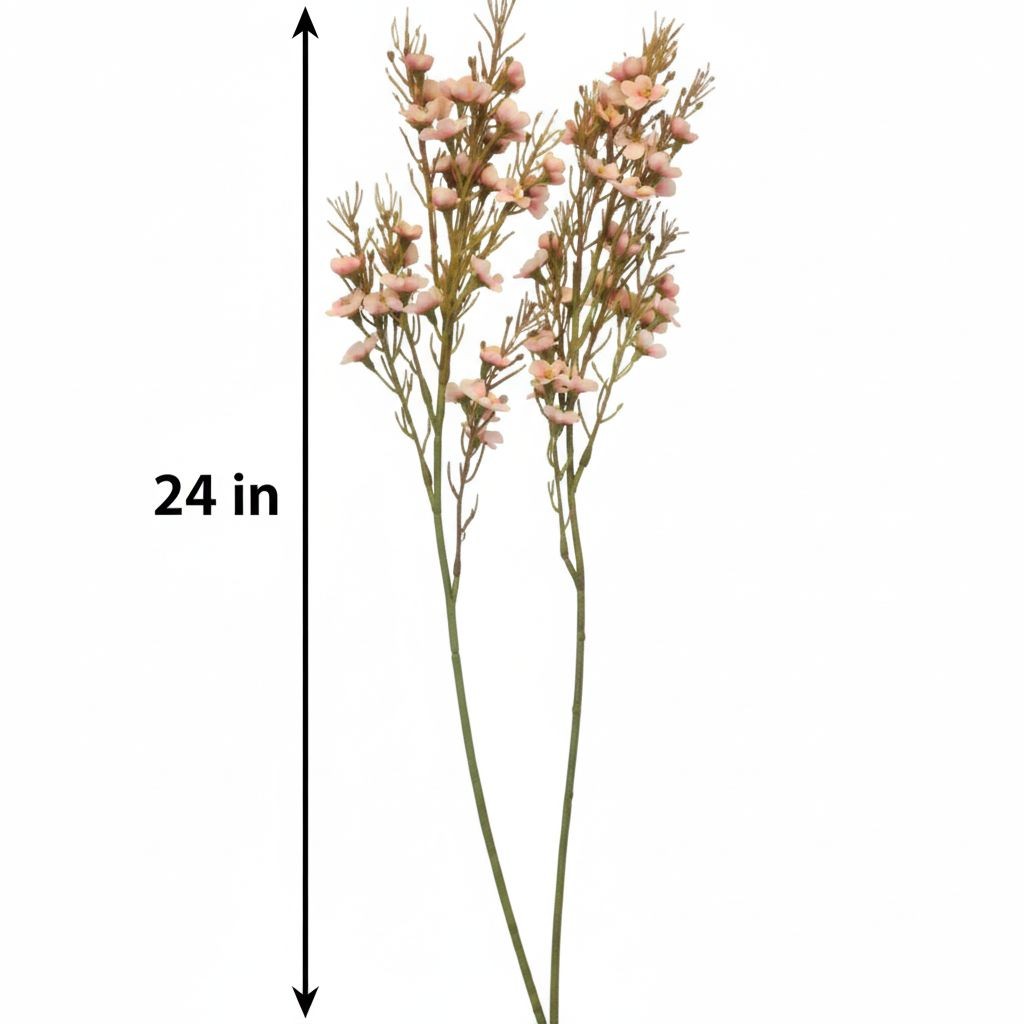 Blush Pink Dogwood Stems Two Tone Wax Flower Faux Floral Pink White Tips Wedding