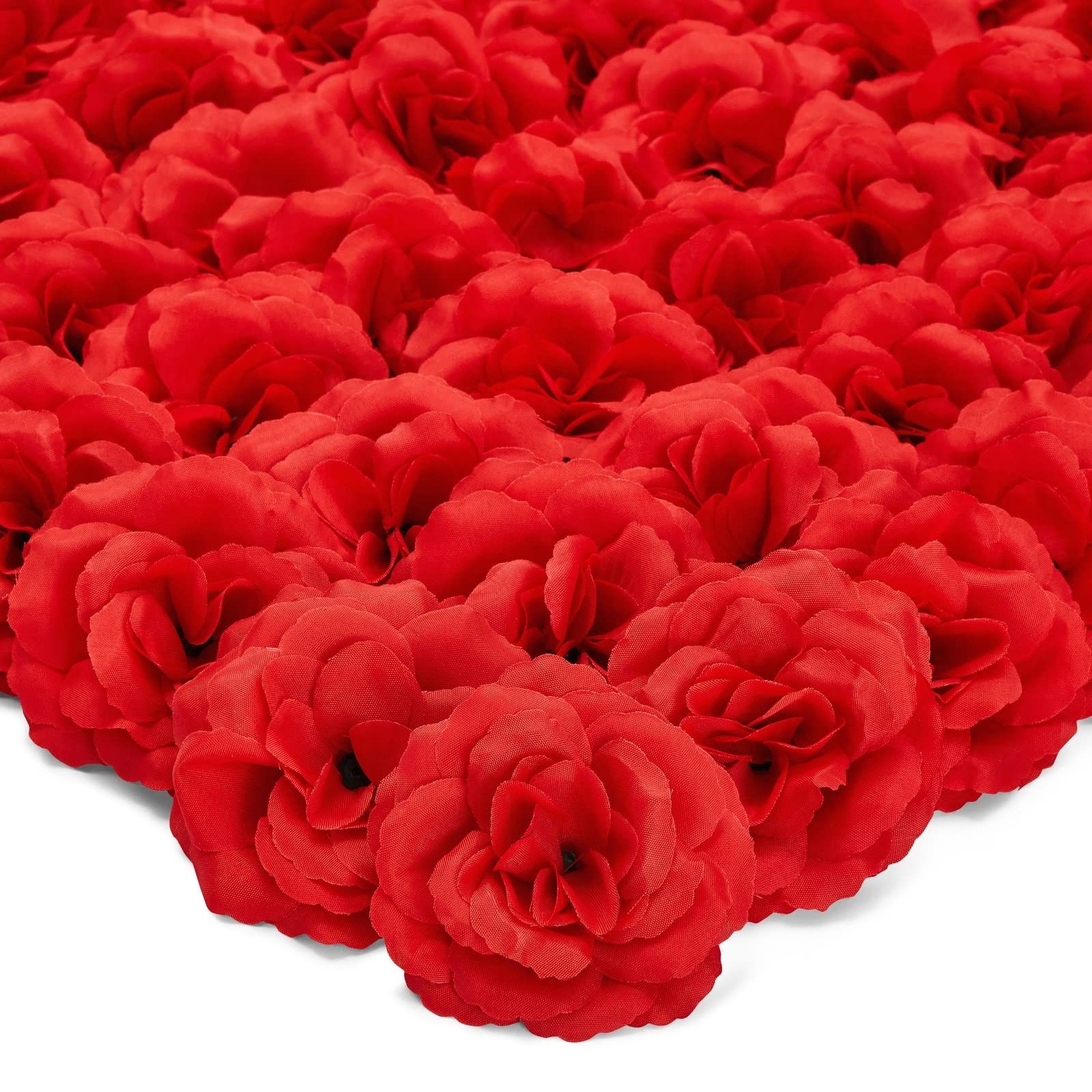 Red Flowers for Centerpieces – 50 Count, 3-Inch Stemless Silk Flower Heads, R…