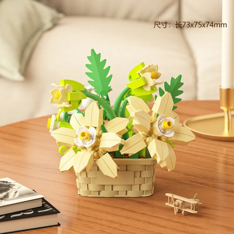Mini Plant Brick Set – Succulent, Rose, Sunflower, Bonsai Model Toys