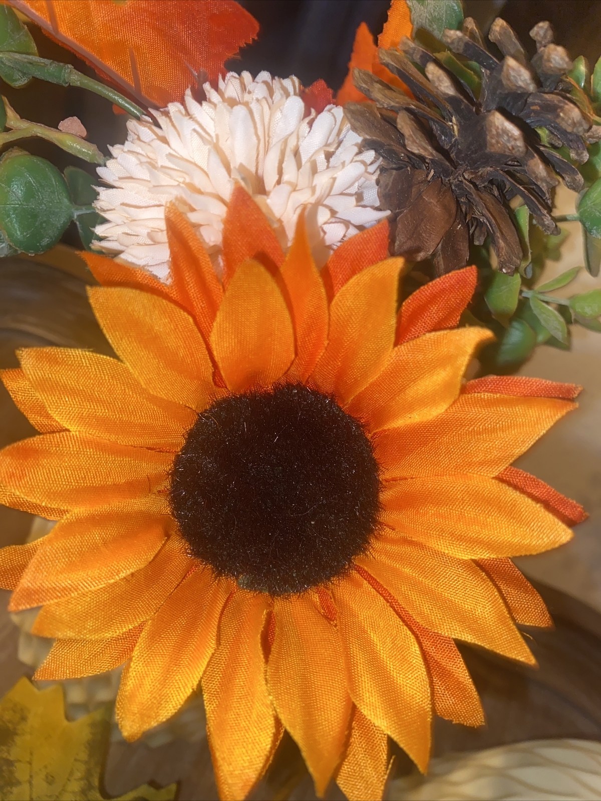 Autumn Fall Décor Flowers Floral Arrangement Gift Set Of 2