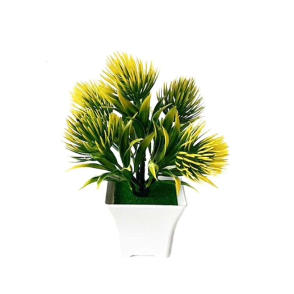 Artificial For MINI Pine Needle Grass Plant for Home Office Decor 15.5cm