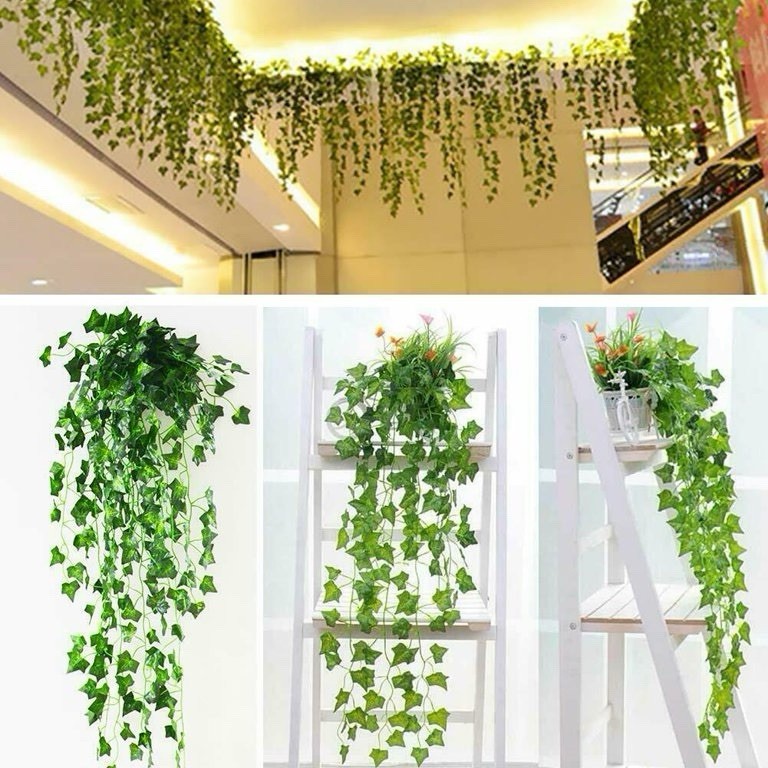 12 Pack 84 Feet Fake Ivy Leaves Artificial Garland Greenery Hanging Plant Decor