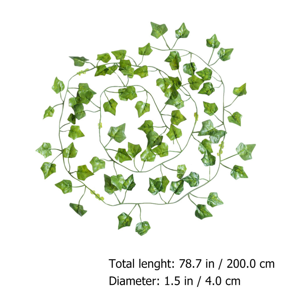 12 Pcs Decoration for Vines Fake Plants Green Leaves Office