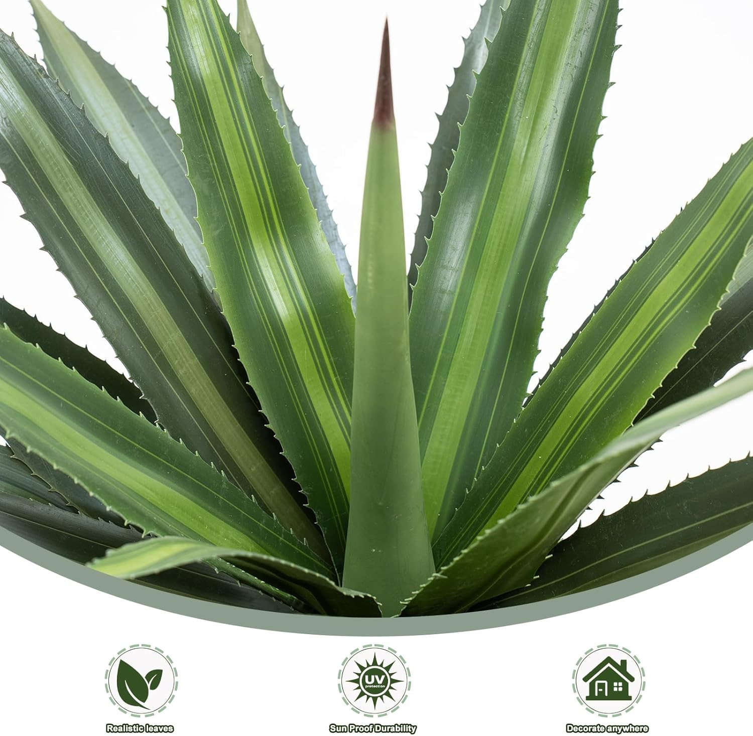 2FT Realistic Artificial Agave Plants – UV Resistant Faux Yucca 2Pack