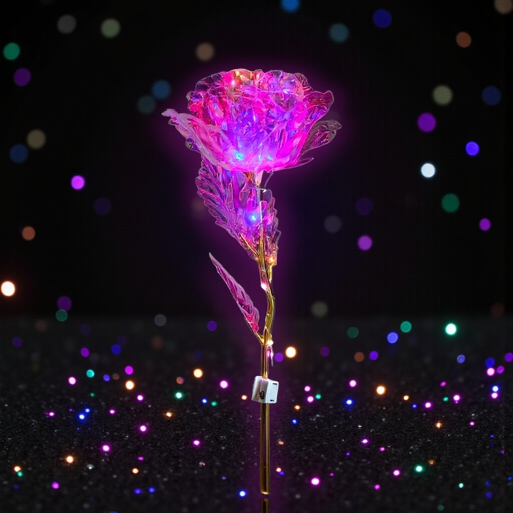 18 Inch Red Rose Jumbo Galaxy Rose Stem LED Light-Up Rose Valentine’s Day Gift