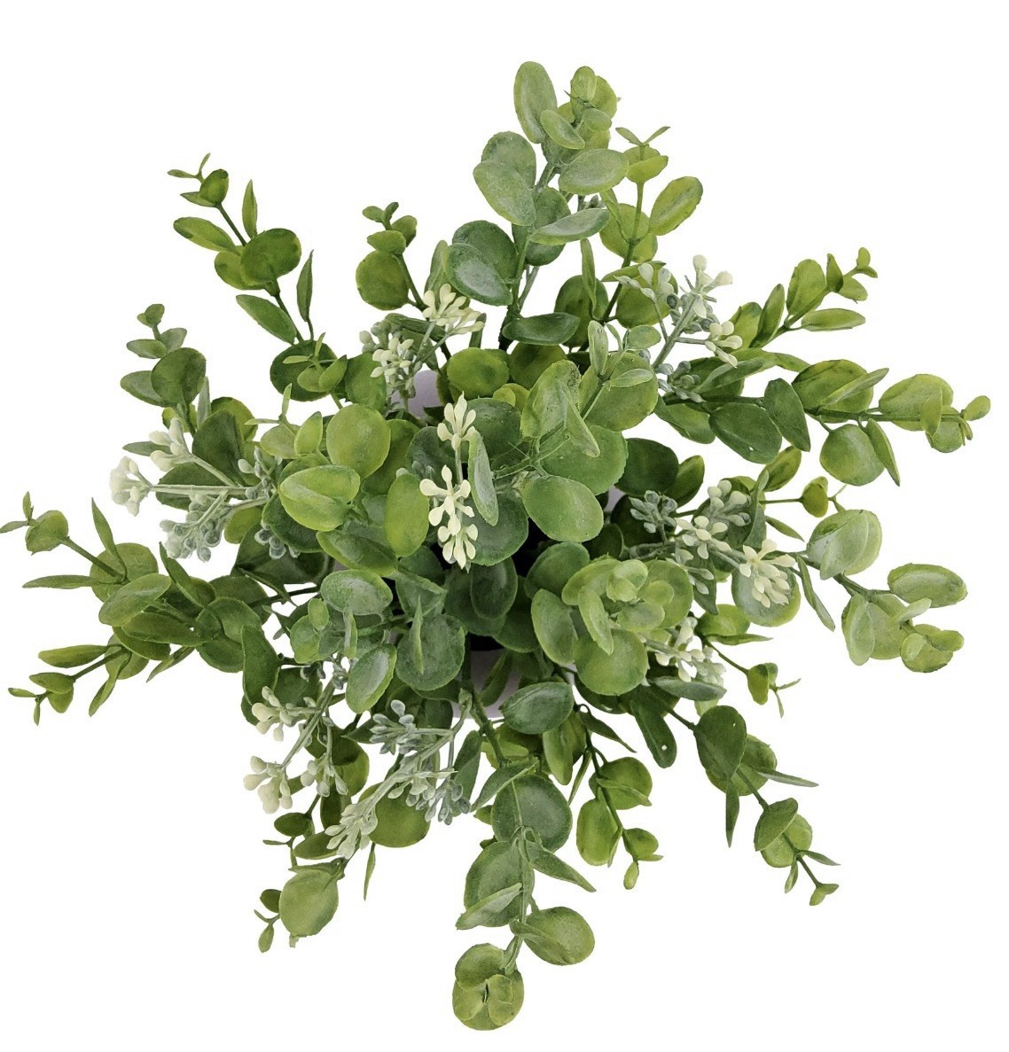 Eucalyptus Artificial Plant Arrangement & Centerpiece, Gray Pot 10in H x 9in