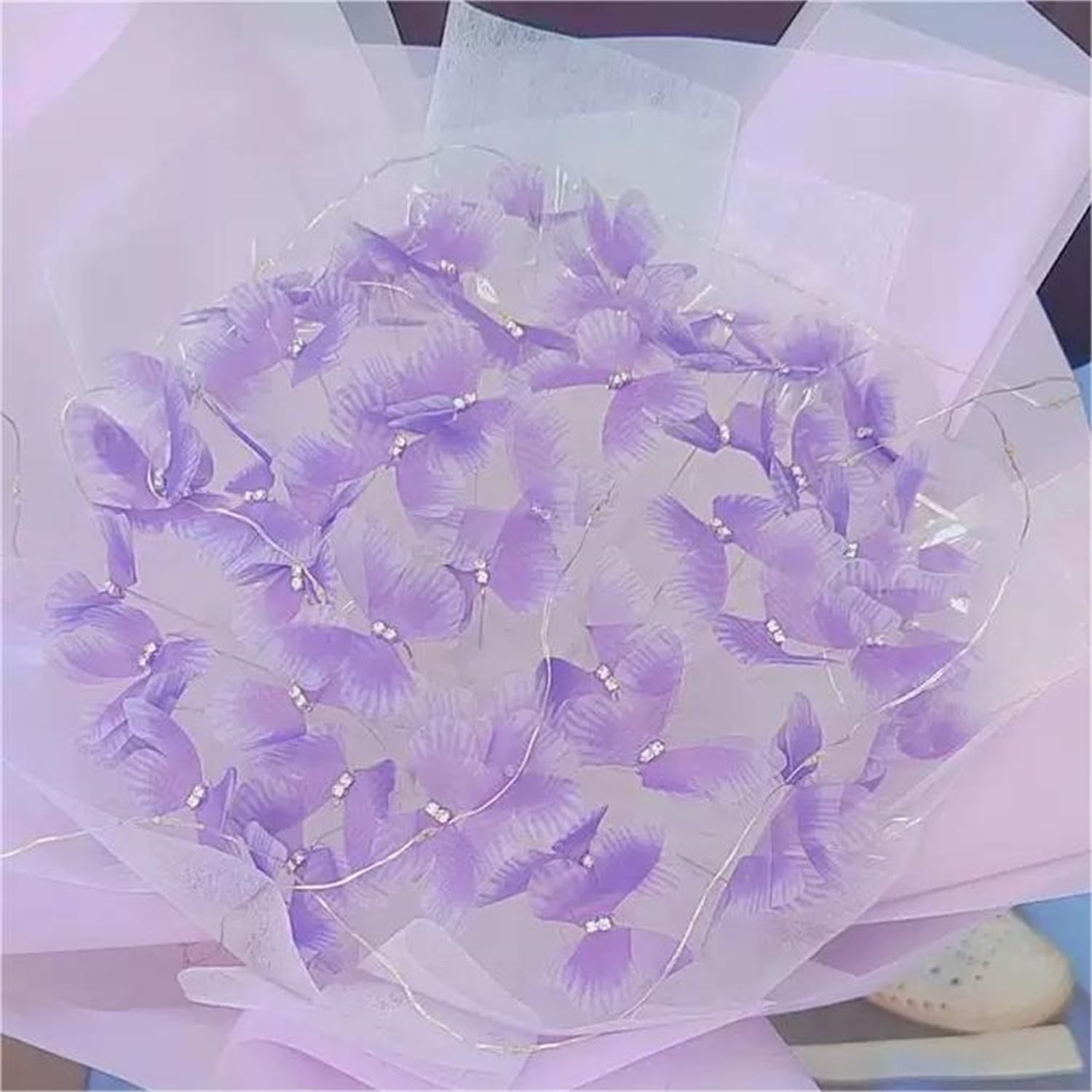 Butterfly Flower Bouquet,Butterfly Flower Bouquets with LED String Lights,DIY…