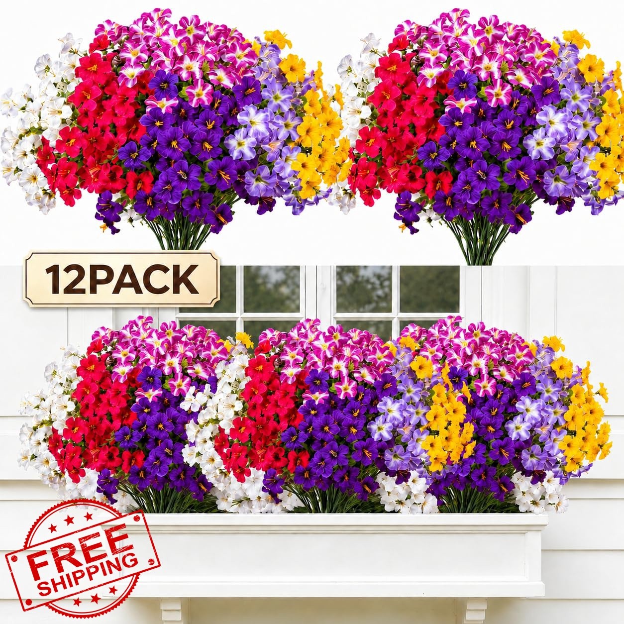 Geegoods Petunias Mix 6 Colors 12 Bundles