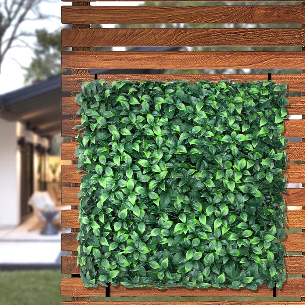 20″x20″ Artificial Faux Leave Gardenia Fence Screen Greenery Wall Decor Panel