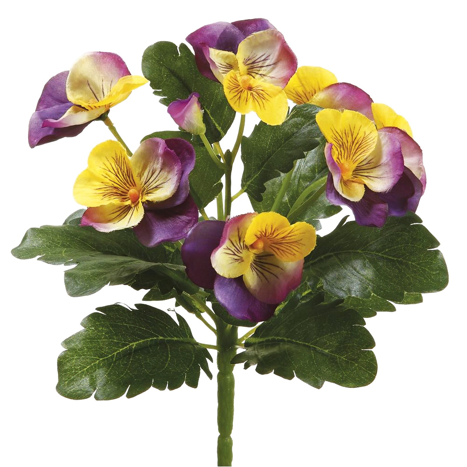 Allstate 8″ Lavender and Yellow Pansy Artificial Silk Floral Bouquet