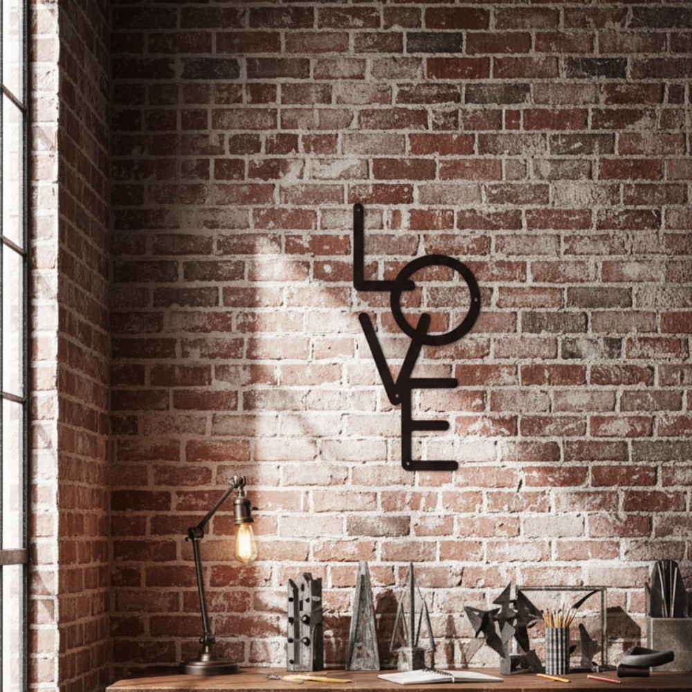 “LOVE” Vintage Metal Sign Wall Art – Nursery Bedroom Living Room Home Decor