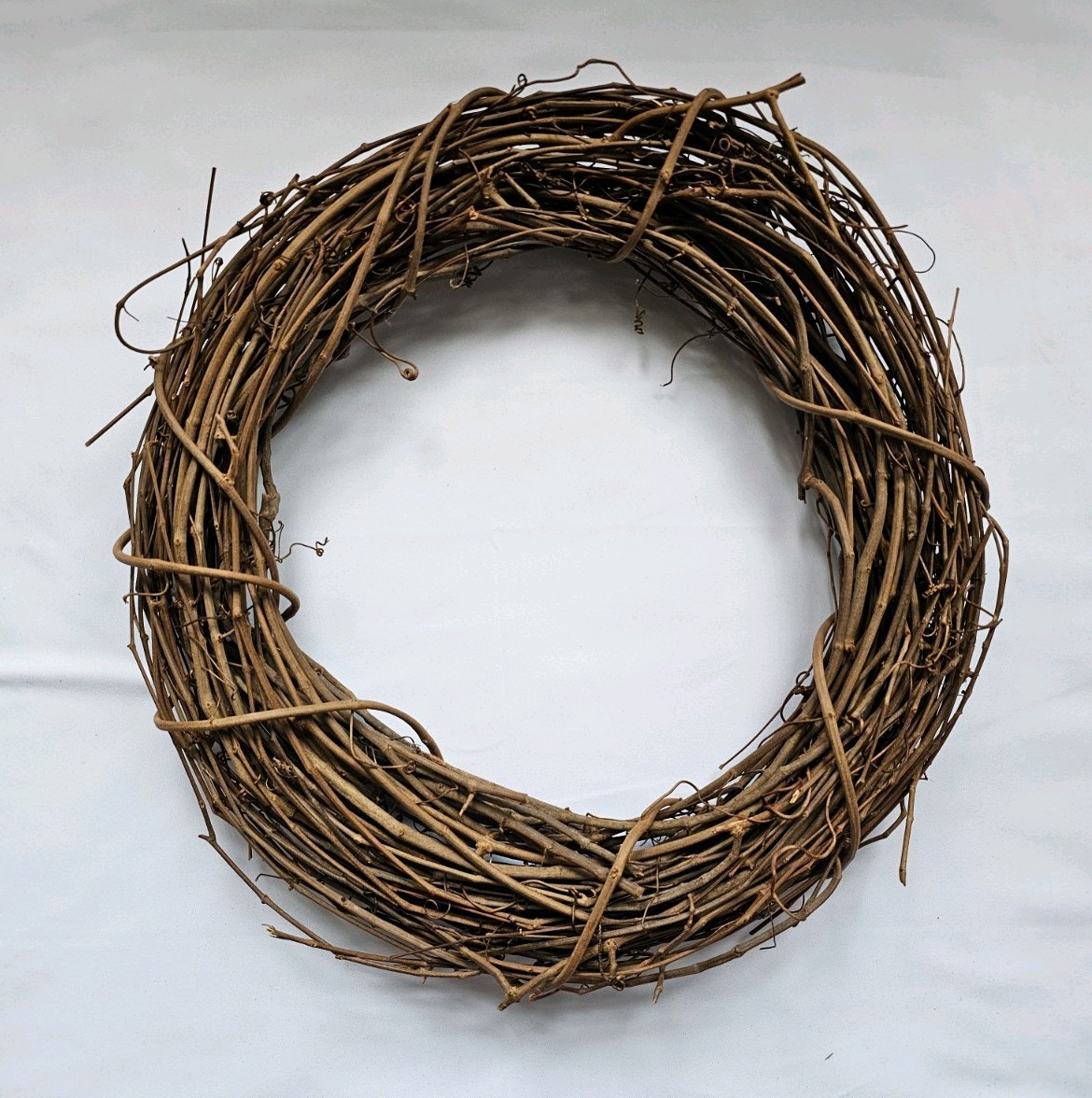 Grapevine Wreath Natural Brown 18 inch by 16 inch Craft Shape for DIY Projects