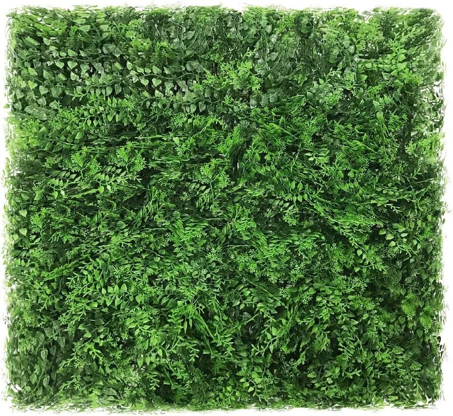 20″ x 20″ Fern Artificial Plant Wall Square Panels Faux Grass Decor Boxwood