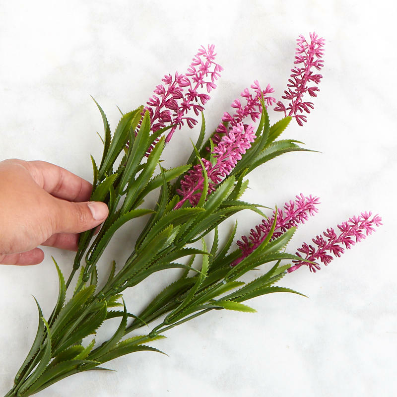 Beauty Pink Poly Silk Lavender Floral Bushes | 2 Bushes | for Indoor Decor