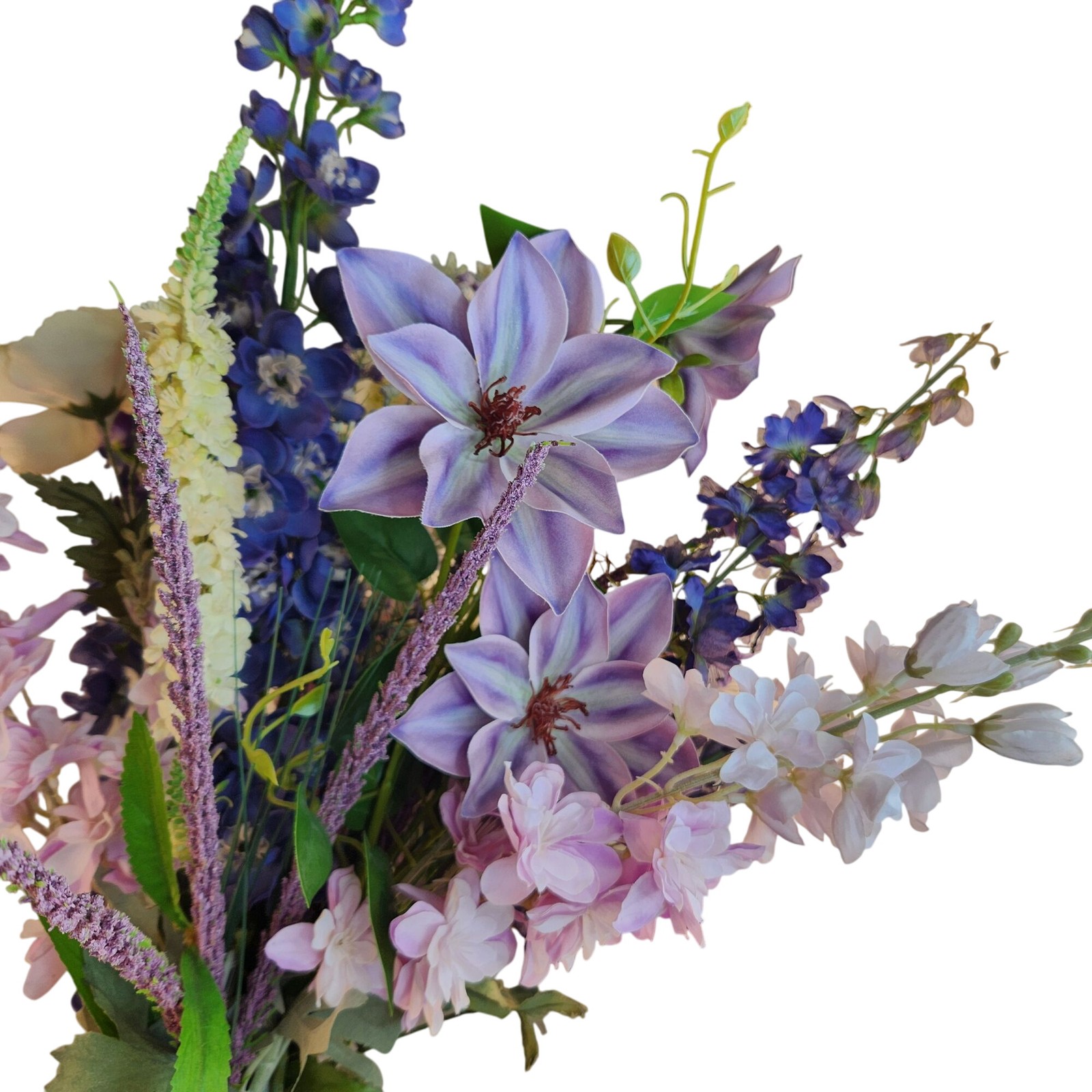 Artificial Purple & Lavender Flower Bouquet Hand-Tied Arrangement Stunning Displ