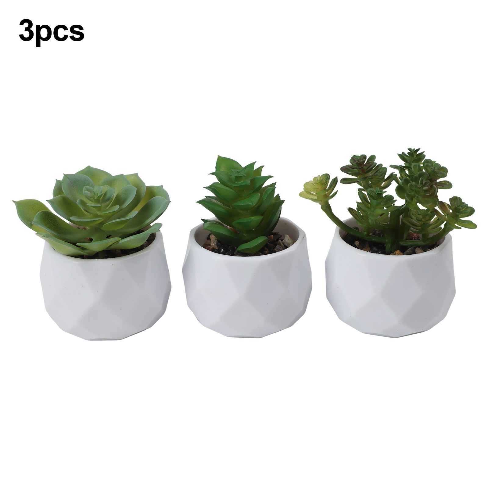 3pcs Elegant Artificial Succulent Plants for For home and Office Display