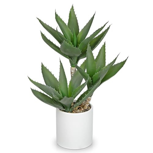 Large Artificial Agave Plants Fake Three-Head Agave Succulent Plant Style 3