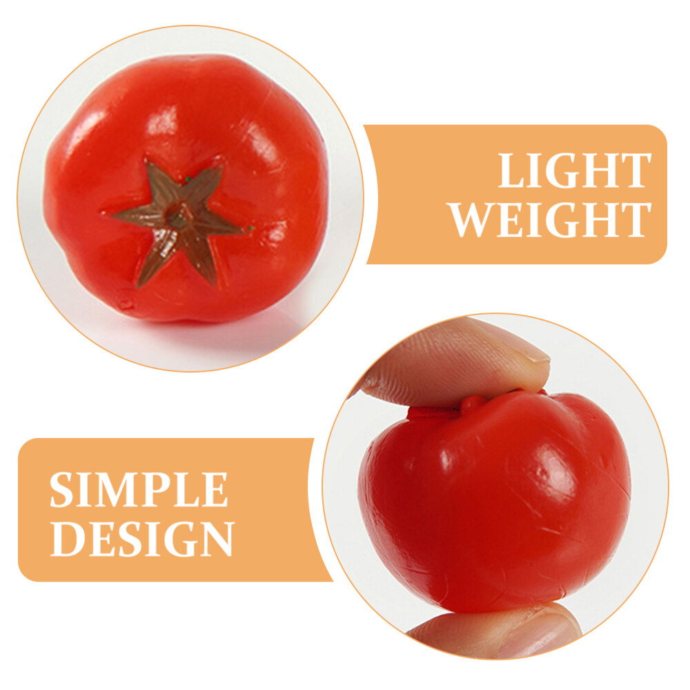 5PCS Simulation Mini Tomato Props Artificial Tomato Models Fake Realistic Tomato