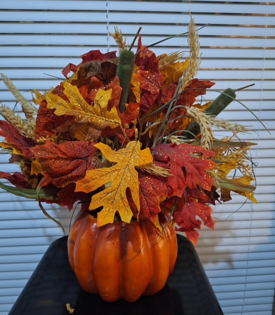 Fall Decor lot Floral Arrangement, garland & doorhanger
