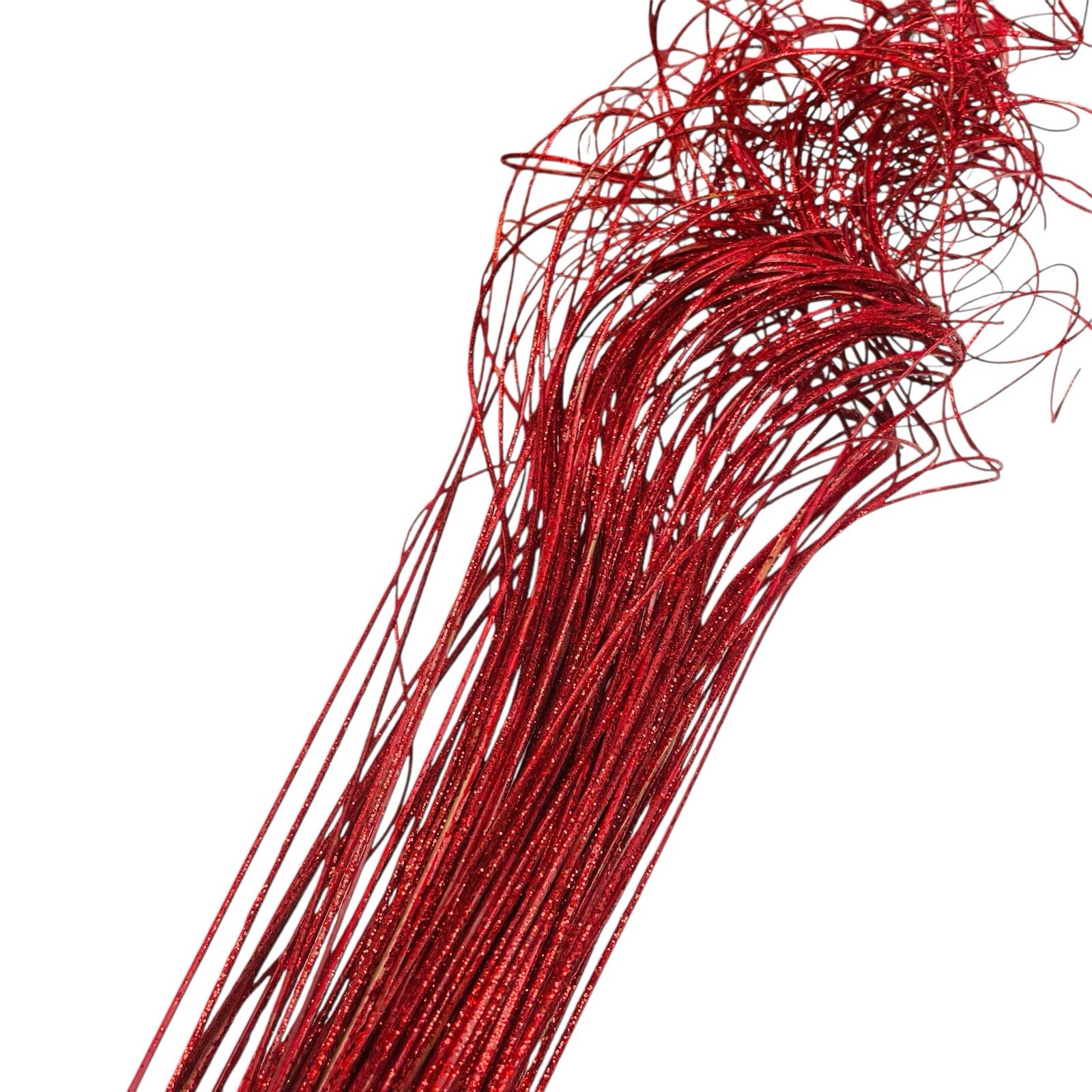 Glitter Curly Branch, 60 Pcs Natural Dried Willow Branches Twigs Christmas