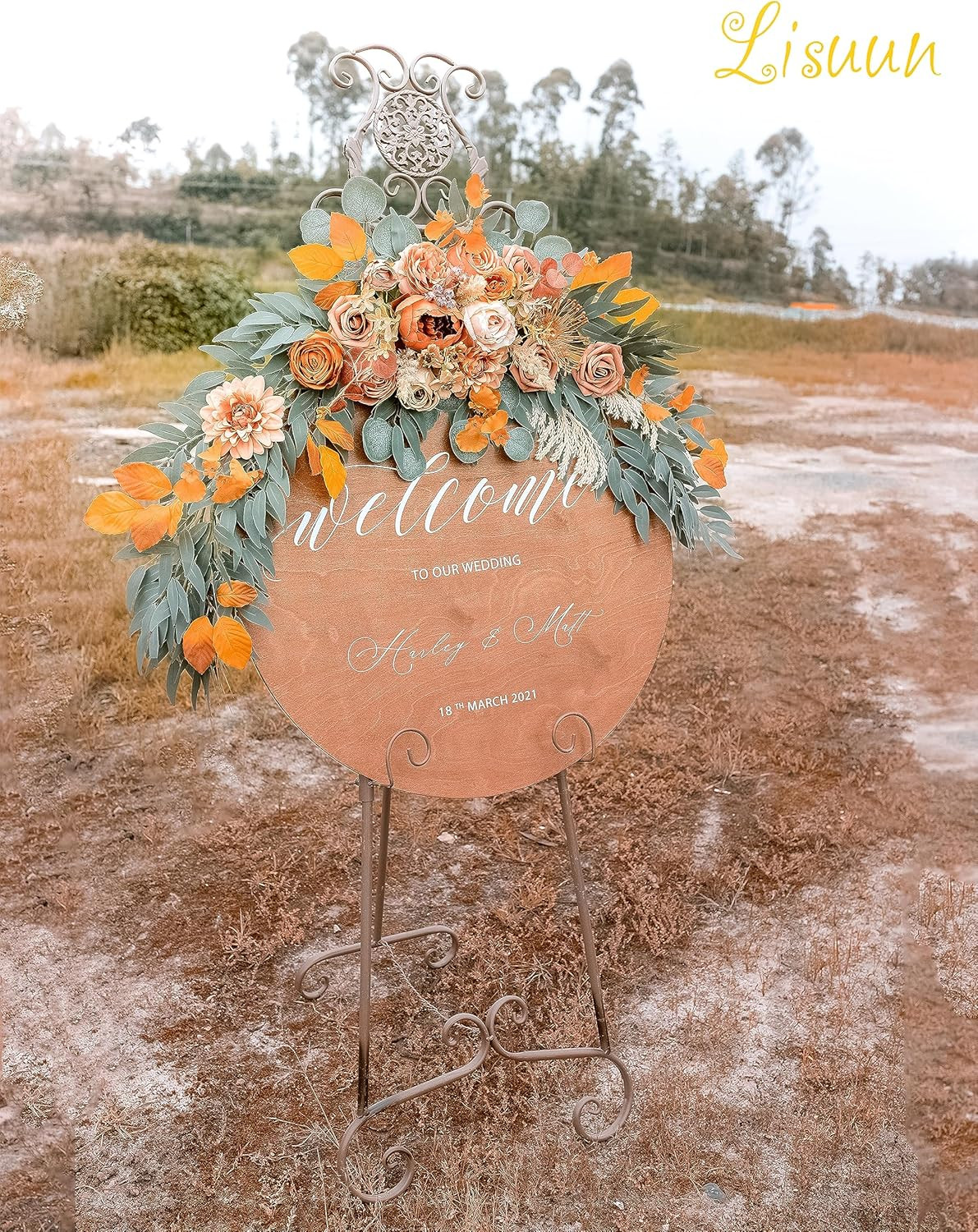 Boho Wedding Arch Flowers – Pack of 2 Large Artificial Floral Swags