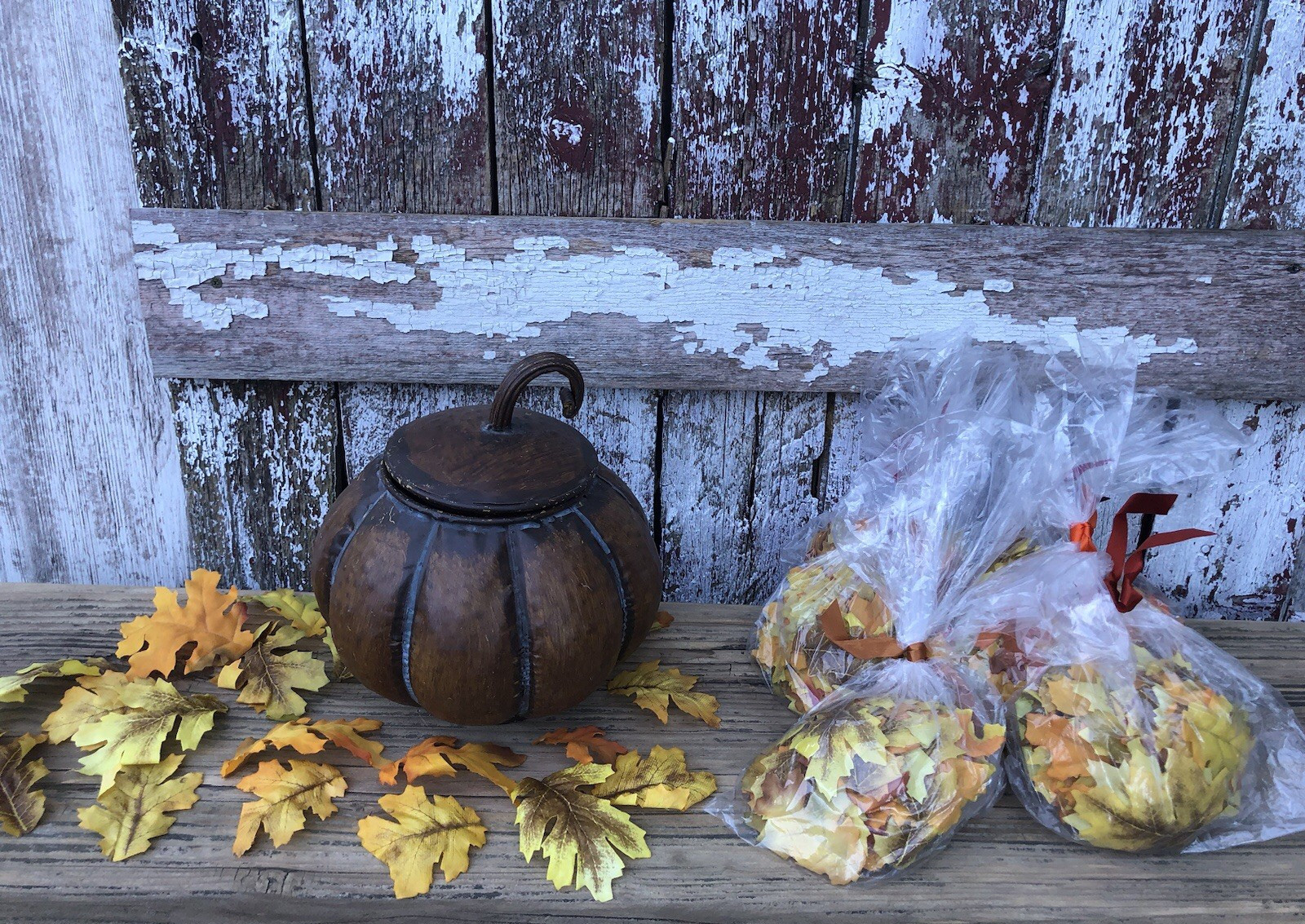 36 Sunny Ridge Oak Fall Leaves Autumn Artificial LOOSE in A BAG Wedding Decor